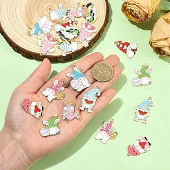 20Pcs 10 Styles Easter Alloy Enamel Pendants&nbsp;ENAM-FS0004-51
