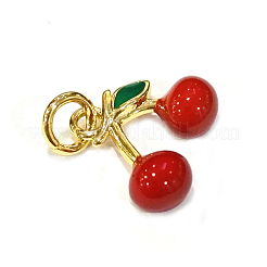 Brass Enamel Charms&nbsp;KK-B026-13G