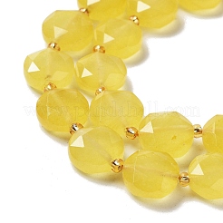 Natural Yellow Agate Beads Strands&nbsp;G-NH0004-043