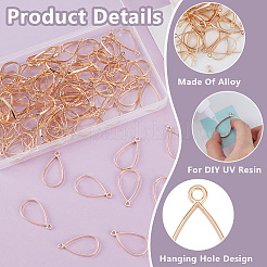 100Pcs Alloy Open Back Bezel Pendants&nbsp;FIND-OC0003-97