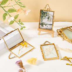 Brass Glass Hanging Photo Frame&nbsp;HJEW-WH0072-06A