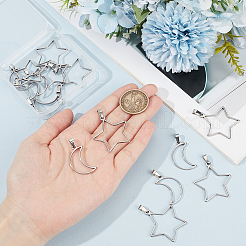 18Pcs 2 Colors 304 Stainless Steel Pendants&nbsp;STAS-SP0002-20