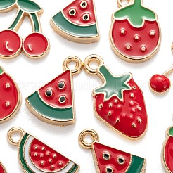140Pcs 7 Style Light Gold Alloy Enamel Pendants&nbsp;ENAM-LS0001-65