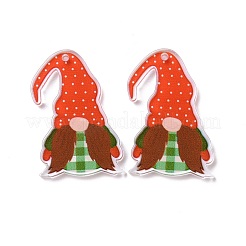 Christmas Transparent Printed Acrylic Pendants&nbsp;TACR-G036-03