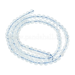 Natural Aquamarine Beads Strands&nbsp;G-P576-4mm-01A