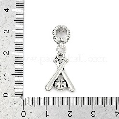 Rack Plating Brass European Dangle Charms&nbsp;KK-R200-19AS