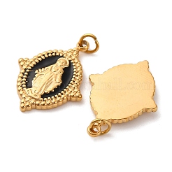 304 Stainless Steel Enamel Pendants&nbsp;STAS-U061-19G-01