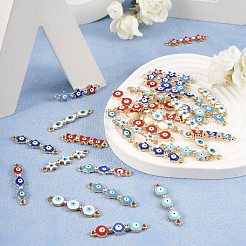 50Pcs 25 Styles Alloy Enamel Connector Charms&nbsp;FIND-TA0003-23