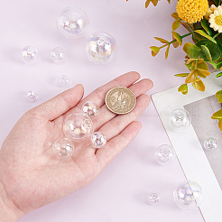 16Pcs 8 Style Handmade Two Holes Blown Glass Globe Beads&nbsp;FIND-PH0004-63