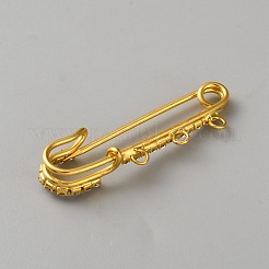 Iron Rhinestone Safety Pins&nbsp;FIND-CJC0437-037G-01