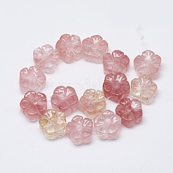 Carved Cherry Quartz Glass Beads Strands&nbsp;G-T122-08K