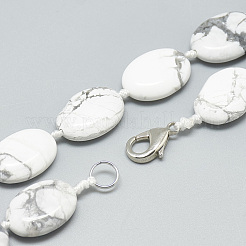 Natural Howlite Beaded Necklaces&nbsp;NJEW-S402-10