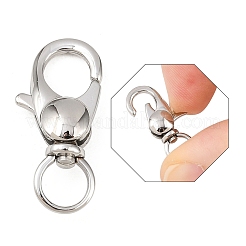 Tarnish Resistant 304 Stainless Steel Swivel Lobster Claw Clasps&nbsp;STAS-R065-10