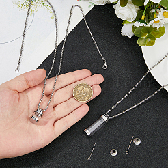 Transparent Glass Wishing Bottle Pendant&nbsp;NJEW-HS0001-01P