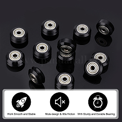 12Pcs 2 Style Plastic & Steel Pulley&nbsp;AJEW-OC0002-69