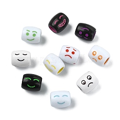 150Pcs 3 Colors Opaque Acrylic European Beads&nbsp;OACR-CJ0002-83