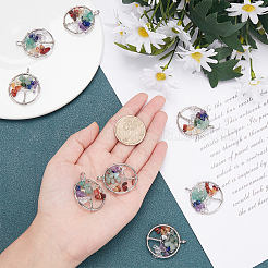 Chakra Themed Natural & Synthetic Gemstone Pendants&nbsp;G-SC0002-23P