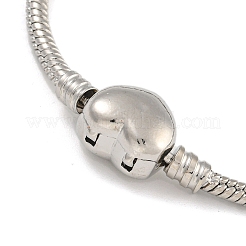 2.5mm Brass European Style Round Snake Chain Bracelets for Jewelry Making&nbsp;BJEW-P338-02P