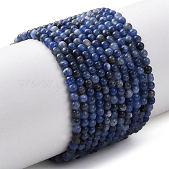 Natural Sodalite Beads Strands&nbsp;G-Z116-A13-3mm