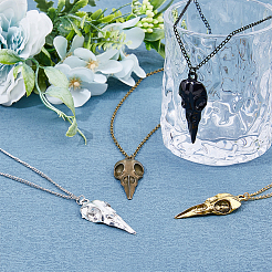 4Pcs 4 Colors Alloy Pendant Necklaces Set&nbsp;NJEW-FI0001-53