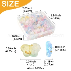200Pcs Gradient Color Transparent Acrylic Beads&nbsp;MACR-FS0002-02