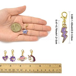 20Pcs 20 Styles Alloy Enamel Pendant Decorations&nbsp;HJEW-FS00047