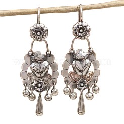 Flower Tassel Alloy Dangle Earrings&nbsp;FS-WGCBCB2-01
