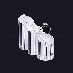 Acrylic Jewelry Finger Ring Displays Stand Set&nbsp;RDIS-WH0006-15B