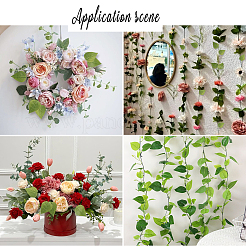 60Pcs Plastic & Silk Fabric Artificial Sunflower Leaf&nbsp;AJEW-SP0003-99