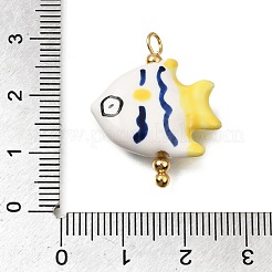 Ocean Themed Hand Painted Ceramic Porcelain Pendants&nbsp;PR-CBA0027-05G-07
