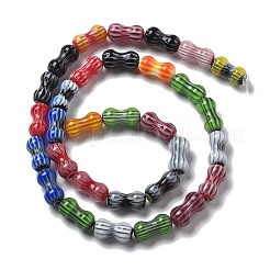 Handmade Millefiori Lampwork Beads Strands&nbsp;LAMP-F035-04