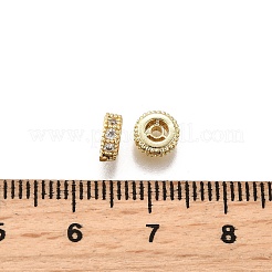 Brass Micro Pave Cubic Zirconia Beads&nbsp;KK-C106-24A-02