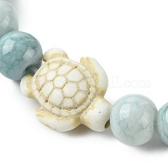 Synthetic Turquoise Beaded Stretch Bracelets for Women&nbsp;BJEW-TA00574-02