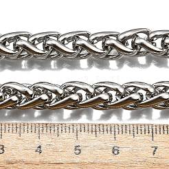 Tarnish Resistant Fashionable 304 Stainless Steel Wheat Chain Necklaces&nbsp;STAS-A028-N003P