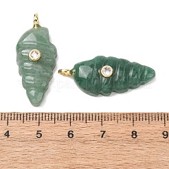 Natural Green Aventurine Carved Pendants&nbsp;G-H357-04G-02