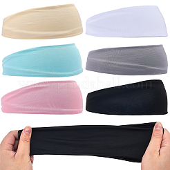 6Pcs 6 Colors Cloth Wide Headband for Sports&nbsp;AJEW-CN0005-07B