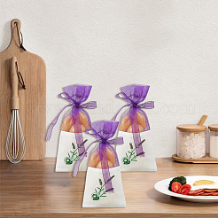 25Pcs Printed Cotton Organza Dried Flower Storage Drawstring Bags with Ribbon&nbsp;ABAG-SP0001-56A