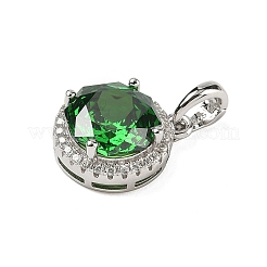 925 Sterling Silver Pave Cubic Zirconia Pendants&nbsp;STER-B009-01A-01