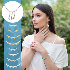 16Pcs 8 Styles Boho Style 304 Stainless Steel Multi-Strand Links&nbsp;STAS-UN0057-78