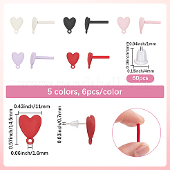 5 Colors Alloy Stud Earring Findings&nbsp;FIND-SP0005-60A