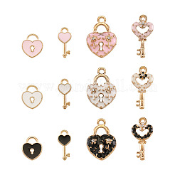 60Pcs 12 Style Alloy Enamel Pendants&nbsp;ENAM-PJ0001-05