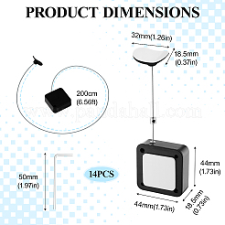 14Pcs 304 Stainless Steel & ABS Plastic Automatic Retractable Anti-Theft Cable Case&nbsp;AJEW-DL0001-42