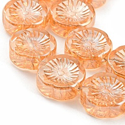 Full Plated Electroplate Glass Transparent Beads Strands&nbsp;X-EGLA-G037-10A-FP01