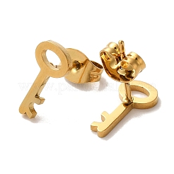 PVD Vacuum Plating 304 Stainless Steel Stud Earrings&nbsp;EJEW-Z040-35G