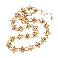 304 Stainless Steel Spiked Cone Link Chain Necklaces for Women&nbsp;SA-H001-22G