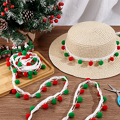 7m Polyester Colorful Pom Pom Ball Fringe&nbsp;OCOR-PH0007-13A