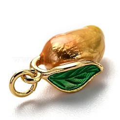 Brass Enamel Pendants&nbsp;KK-B028-15G