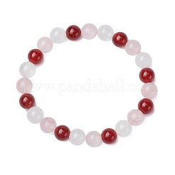 3Pcs Round Natural Mixed Gemstone Beads Stretch Bracelets for Women&nbsp;BJEW-TA00568