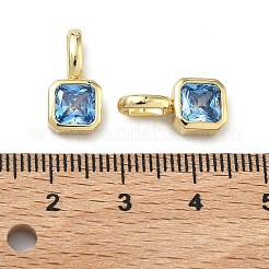 Brass Micro Pave Cubic Zirconia Charms&nbsp;KK-G555-21G-11