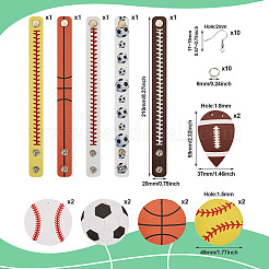 DIY Sport Theme Bracelet Earring Making Kit&nbsp;DIY-TA0005-86